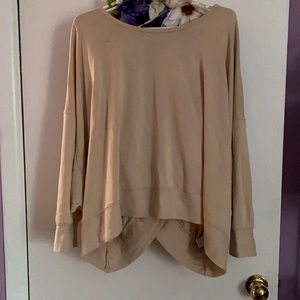 Open Back Beige Wishlist Long Sleeve